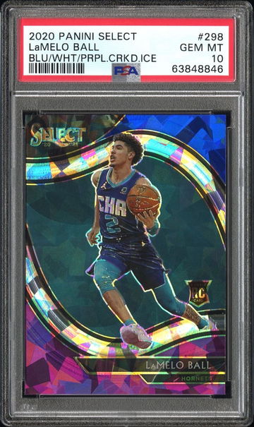2020 Select Lamelo Ball blu/whi/purple PSA 10