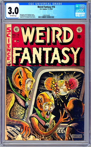 WEIRD FANTASY #16 CGC 3.0 GAINES & FELDSTEIN STORIES FELDSTEIN CVR & ART EC 1952
