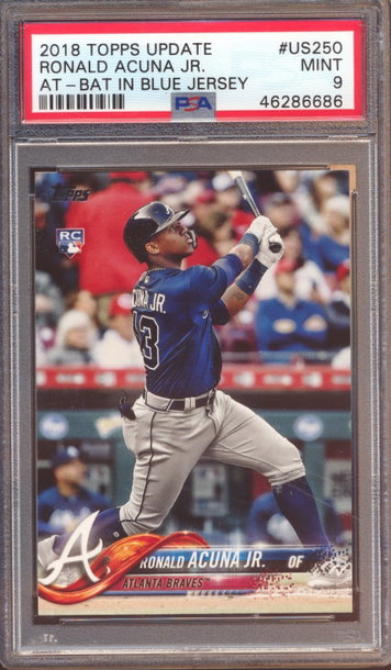 2018 Topps Update #US250 Ronald Acuna Jr 46286686 PSA 9