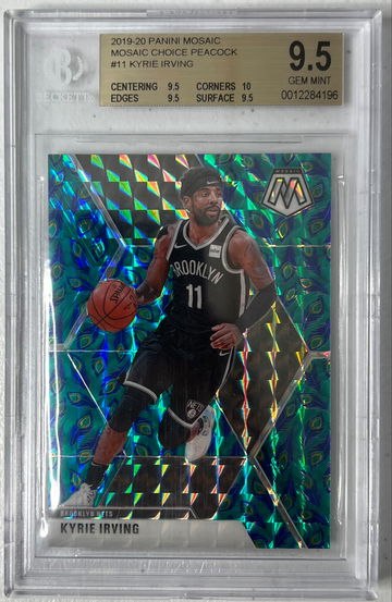 2019 Panini Mosaic Choice Peacock Prizm Kyrie Irving BGS 9.5 