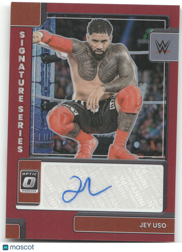 2023 Panini Chronicles Donruss Optic WWE Jey Uso #DO-JEY Signature Series