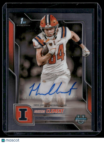 2025 Topps Bowman University Chrome Football Hudson Clement #BCA-HC Prospect Autograph Variation Bowman