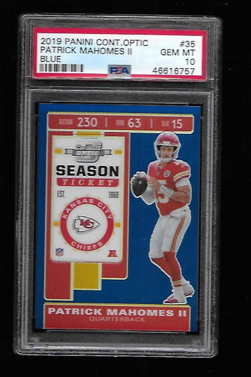 2019 PANINI CONTENDERS OPTIC HUNTER PATRICK MAHOMES II BLUE