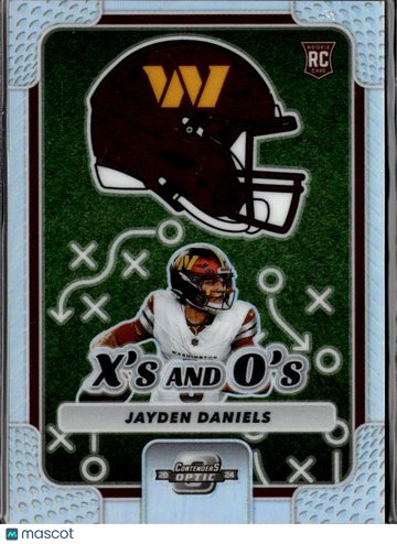 Jayden Daniels 2025 Panini Contenders Optic Prizm X's and O's RC Washington Commanders
