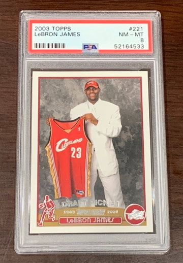 2003 Topps Lebron James PSA 8