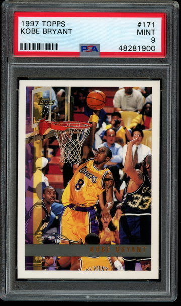 1997 Topps #171 Kobe Bryant PSA Mint 9