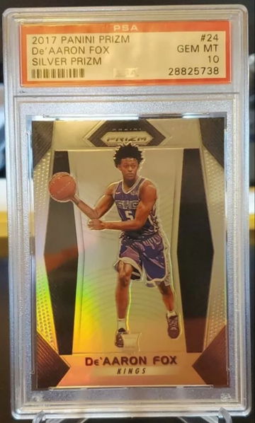 De'Aaron Fox 2017 Silver Prizm RC PSA 10