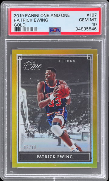 2019 Panini One And One Patrick Ewing Gold PSA 10