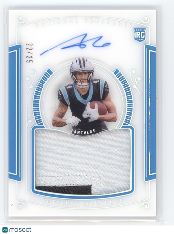 2025 Panini National Treasures Football Tetairoa McMillan #RTHS-TMN Patch Autograph /25 RC