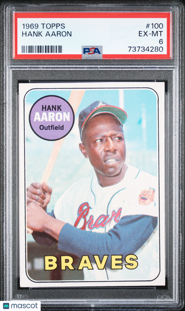 1969 Topps Hank Aaron #100 PSA 6