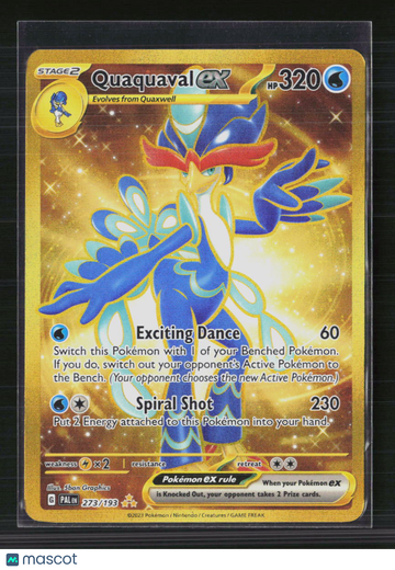 Pokemon 2023 Paldea Evolved Quaquaval EX HR #273/193