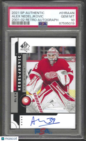 2021 SP Authentic 2001-02 Retro Autographs Alex Nedeljkovic #01RAAN PSA 10