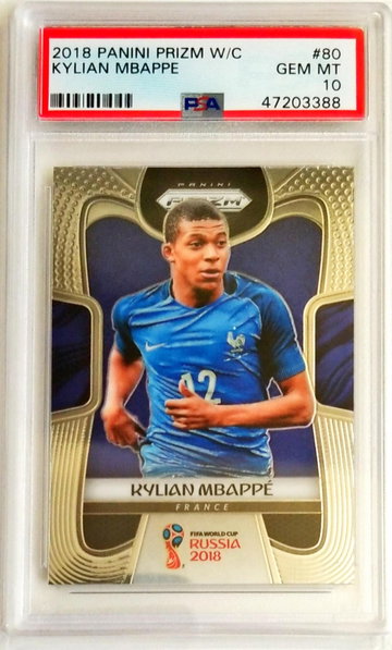 Kylian Mbappe Prizm World Cup PSA 10 