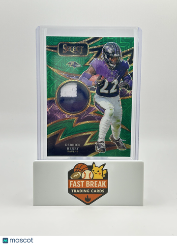 2025 Panini Select Prizm Sparks Derrick Henry #S-DHY Green Memorabilia