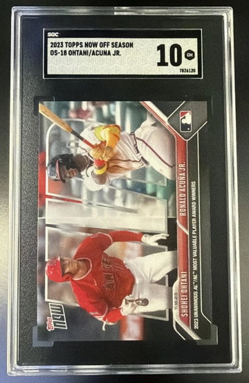 2023 Topps Now #OS-18 Shoehi Ohtani/Ronald Acuna Jr SGC 10