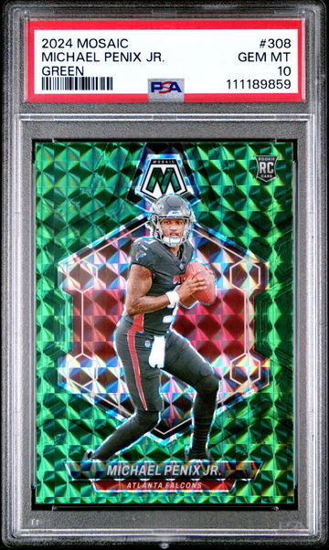 2024 Panini Mosaic Green Michael Penix Jr. #308 PSA 10