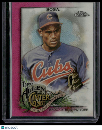 2022 Topps Allen & Ginter Chrome Sammy Sosa #149 Magenta Refractor SN