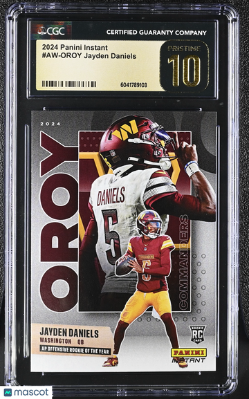 Jayden Daniels 2024 Panini Instant #AW-OROY Award Winners CGC 10