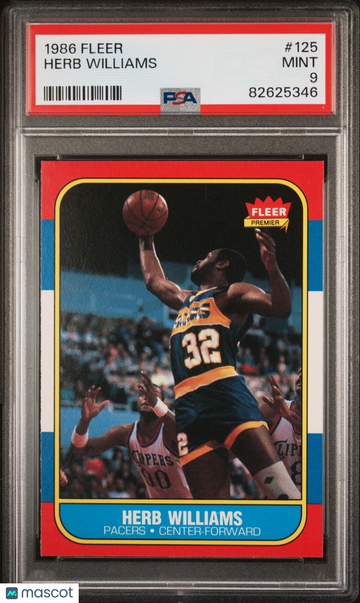 1986 Fleer Herb Williams #125 PSA 9