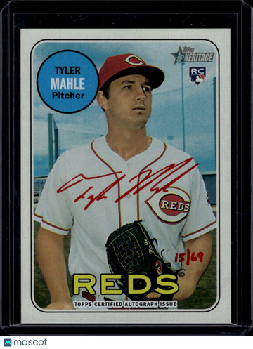 2018 Topps Heritage Tyler Mahle #ROA-TMA /69 RC