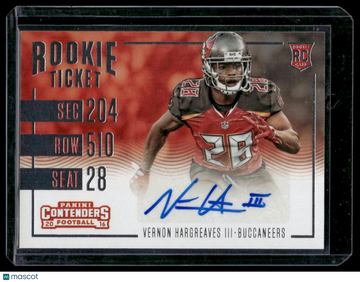 2016 Panini Contenders Football Vernon Hargreaves III #295 RC