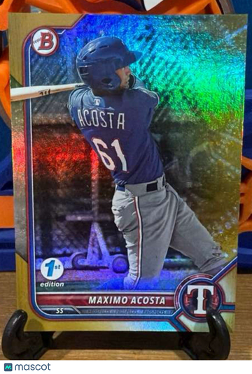 2022 Bowman 1st Edition Maximo Acosta #BPPF-113 Gold Foil 1st Edition