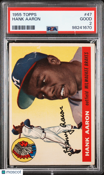 1955 Topps Hank Aaron #47 PSA 2