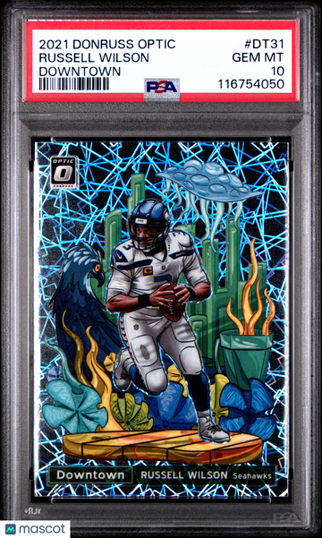 2021 Panini Donruss Optic Downtown Russell Wilson #DT31 PSA 10