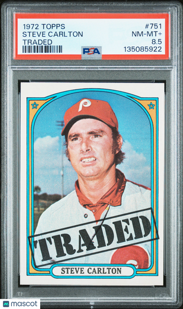 1972 Topps Steve Carlton #751 Traded PSA 8.5