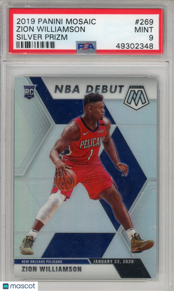 2019 Panini Mosaic Zion Williamson #269 Silver Prizm PSA 9