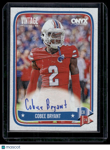 2022 Onyx Vintage Football Cobee Bryant #VACOBR Autograph