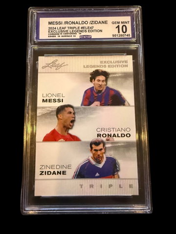 2024 Leaf | Messi, Christian Ronaldo, Zidane | CCG 10
