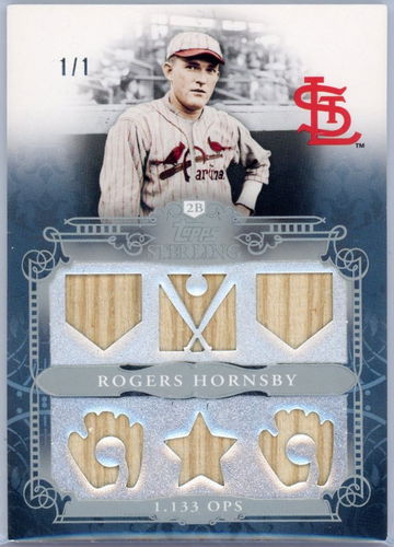 2010 Topps Sterling Sterling Stats Rogers Hornsby #SSR-52 Bat Relic 1/1