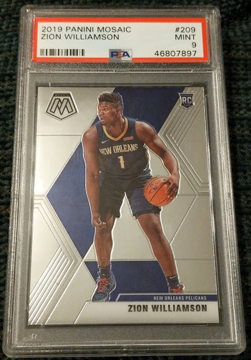 Zion williamson mosaic base rookie mint PSA 9