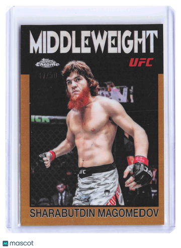 2026 Topps Chrome UFC Sharabutdin Magomedov Gold Refractor 47/50 #86-13 Card