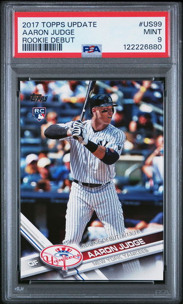 2017 Topps Update Rookie Debut Aaron Judge #US99 PSA 9