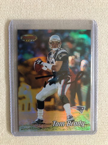 Tom Brady 2000 Impact Rookie and 2002 Bowman's Best Autograph 
