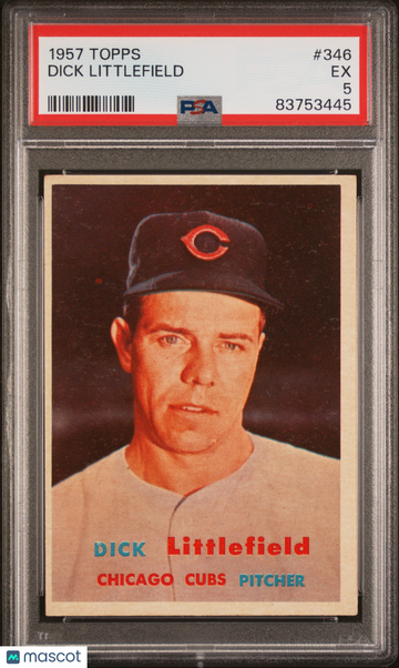 1957 Topps Dick Littlefield #346 PSA 5