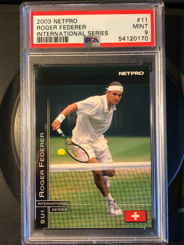 2003 Netpro International Series Roger Federer PSA 9 Mint Rookie RC #11