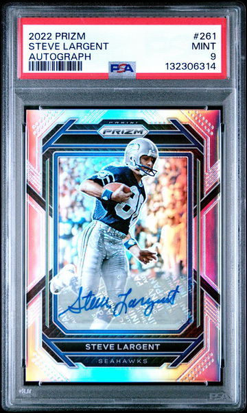 2022 Panini Prizm Autograph Steve Largent #261 PSA 9
