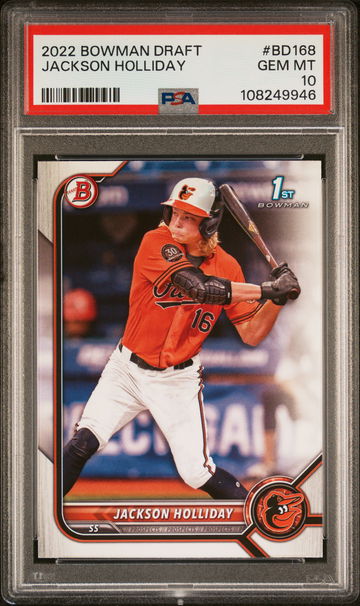 2022 Bowman Draft Jackson Holliday #BD168 PSA 10