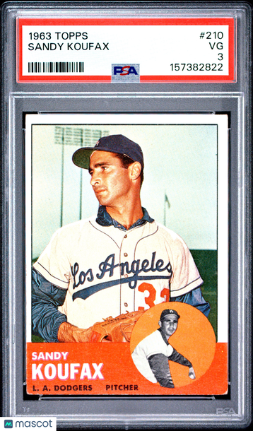 1963 Topps Sandy Koufax #210 PSA 3