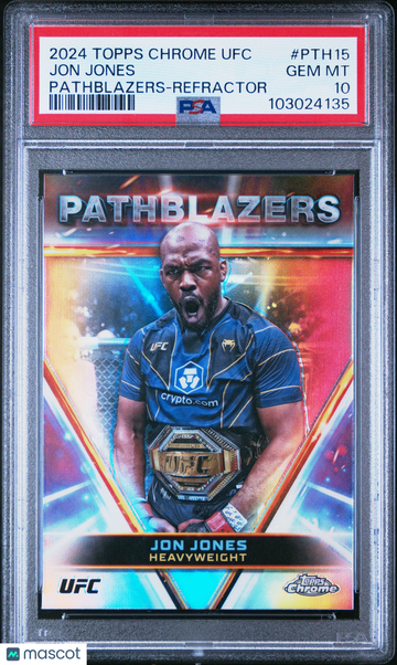 2024 Topps Chrome Ufc Pathblazers Jon Jones #PTH15 Pathblazers-Refractor PSA 10