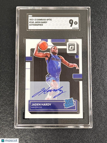 2022-23 Donruss Optic Jaden Hardy #248 Autograph SGC 9