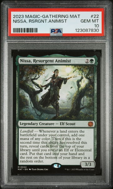 2023 Magic the Gathering March of the Machine: the Aftermath Nissa Resurgent Animist #22 PSA 10