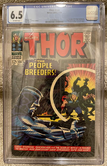 Thor #134 CGC 6.5 OW Pages 1st High Evolutionary & Man-Beast