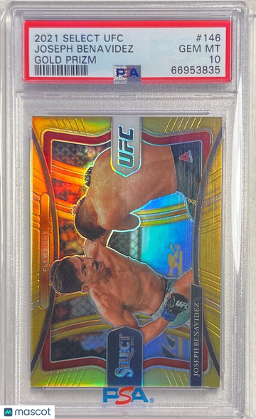 2021 Panini Select UFC Joseph Benavidez #146 Gold Prizm PSA 10