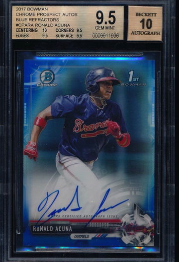 Ronald Acuna 2017 Bowman Chrome Blue RC Auto /150