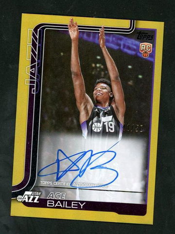 2023 Topps TFRR-AB Ace Bailey Rookie VG Utah Jazz Auto