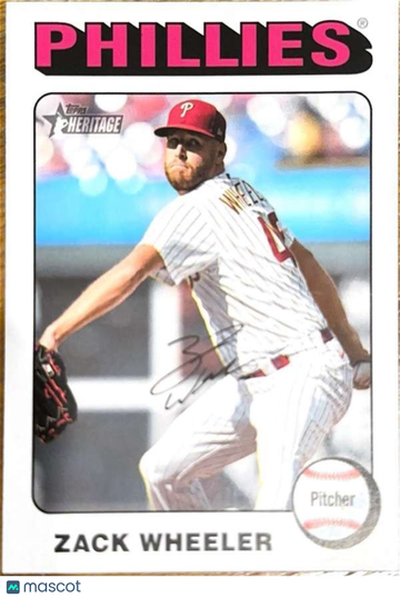 2024 Topps Heritage - White Border Zack Wheeler #493